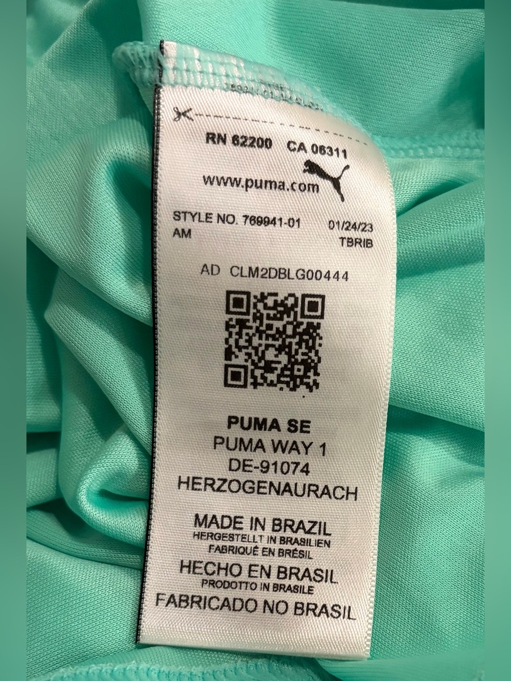 Puma Authentic Palmeiras 2022 Brazil 769941-01 Soccer Green Jersey Men’s Sz: L - Picture 6 of 6